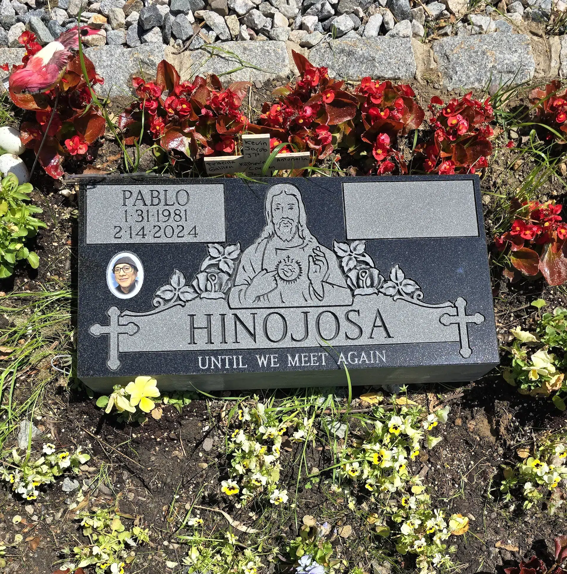 Granite Granite Grave Marker hand-carved by Granite Marker Shop in NJ — image 3