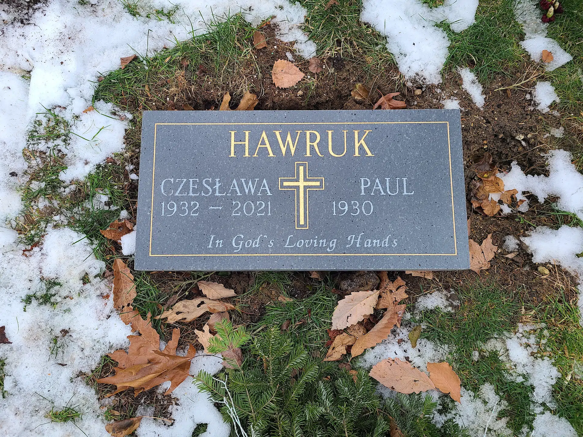 Granite Granite Grave Marker hand-carved by Granite Marker Shop in NJ — image 2